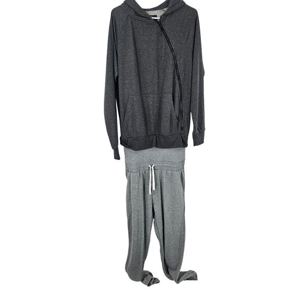 Tuxy One Piece Jumpsuit Mens Gray Hoodie Sweatpants Loungewear Casual Cozy Sz M - Picture 1 of 6
